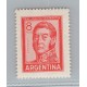 ARGENTINA 1965 GJ 1306A ESTAMPILLA NUEVA CON GOMA PAPEL MATE BLANDO U$ 9